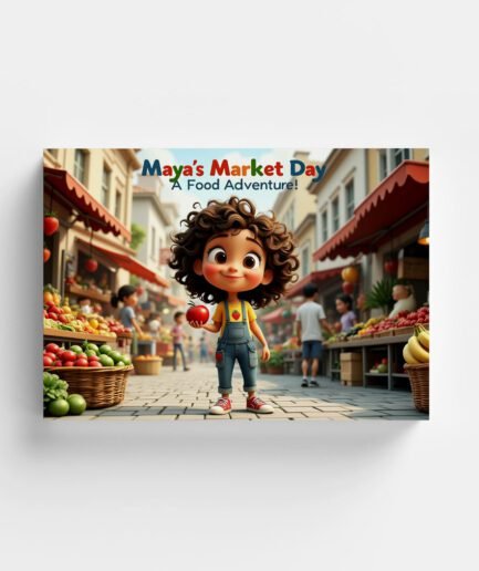 🎧 Maya's Market Day: A Food Adventure – PDF Storybook + Flipbook with Voice Narration