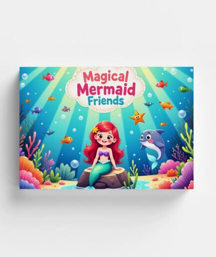 🧜♀️ Magical Mermaid Friends – Printable Coloring Book for Kids