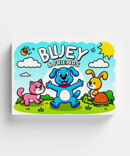 🎨 Bluey & Friends – Fun Animal Coloring Book for Kids