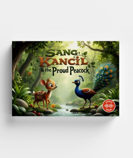 🎧 Sang Kancil & the Proud Peacock – Storybook PDF + Voice-Narrated Flipbook