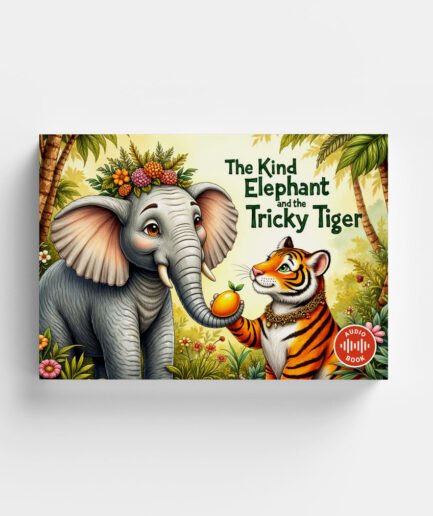 🎧 The Kind Elephant and the Tricky Tiger – Storybook PDF + Voice-Narrated Flipbook
