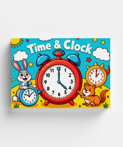 📖 Time & Clock - Kids Activity Book | Printable Learning Worksheets
