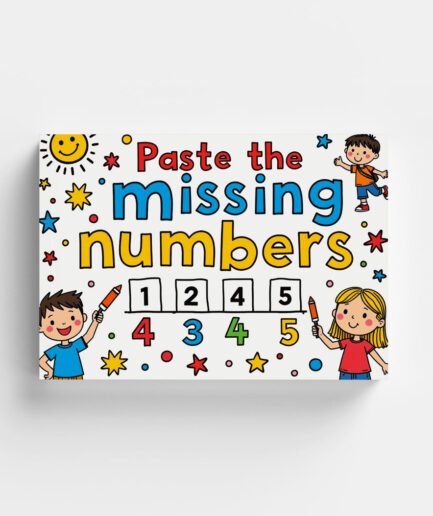 📖 Paste The Missing Numbers - Kids Activity Book | Printable Learning Worksheets